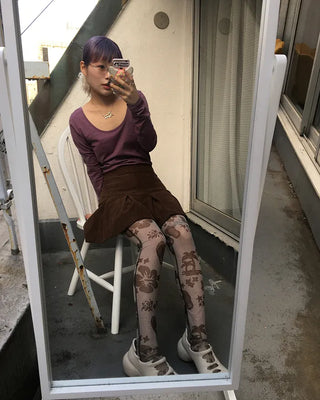 Pindot Gel Neck Long Cut and Sew