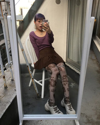 Pindot Gel Neck Long Cut and Sew