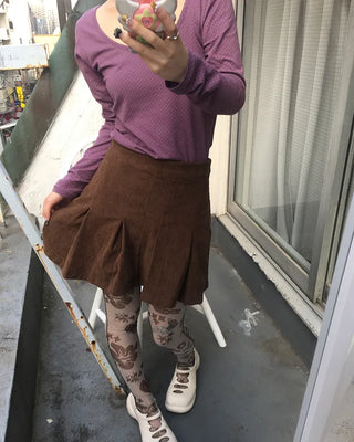Pindot Gel Neck Long Cut and Sew
