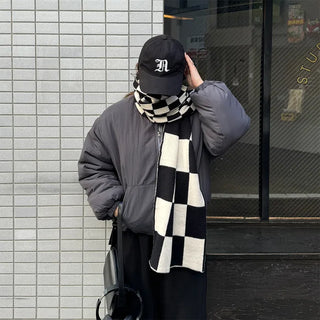 Border check scarf
