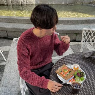(Unisex) Blurred Round Knit