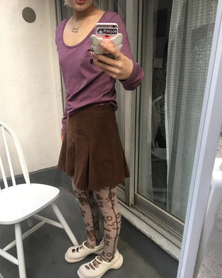 Pindot Gel Neck Long Cut and Sew