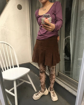 Pindot Gel Neck Long Cut and Sew