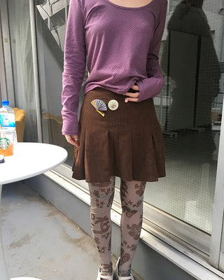 Pindot Gel Neck Long Cut and Sew
