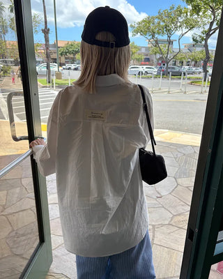 One-pocket back tag big shirt