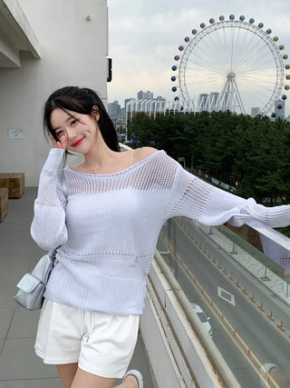Wave sheer net mesh knit (5 colors)