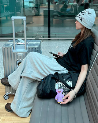 Back embroidered sweatpants