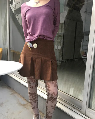 Pindot Gel Neck Long Cut and Sew