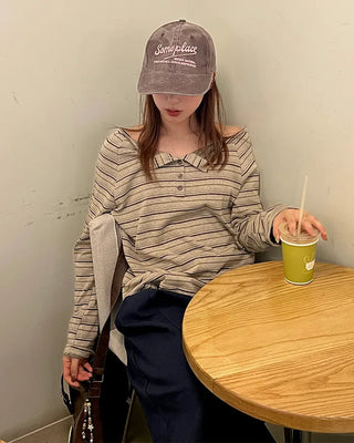 Mood Border Off-Shoulder Top