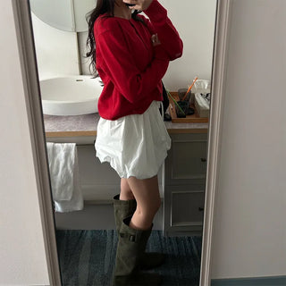 Belted suede long boots