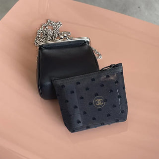 Heart Mesh Mini Pouch