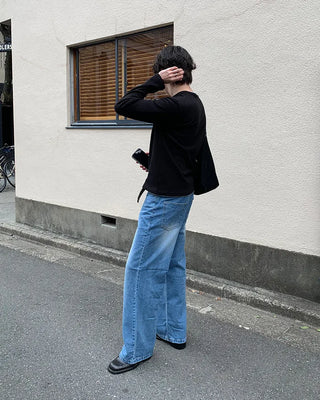 (Unisex) Flare Fit Denim Pants
