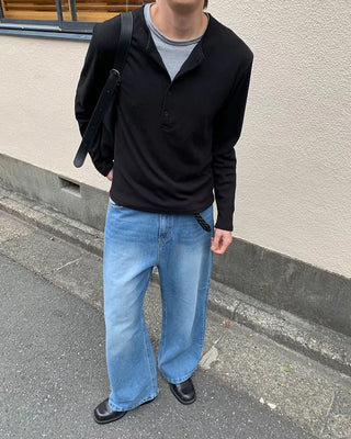 (Unisex) Flare Fit Denim Pants
