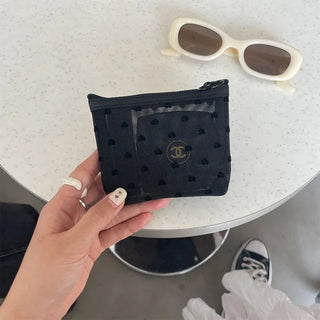 Heart Mesh Mini Pouch