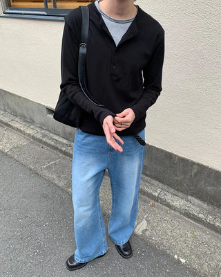 (Unisex) Flare Fit Denim Pants