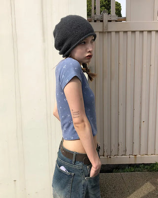Back drawstring beanie