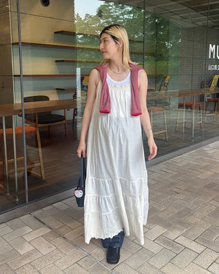 Perforated Lace Camisole Maxi Dress