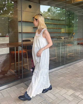 Perforated Lace Camisole Maxi Dress