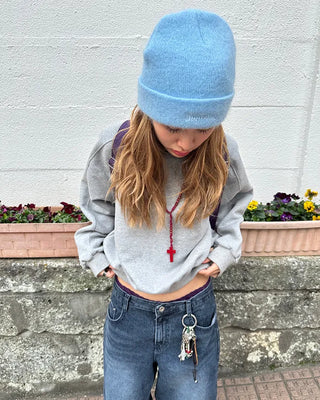 Saddle Shoulder Fleece Lined Sweatshirt