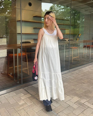 Perforated Lace Camisole Maxi Dress