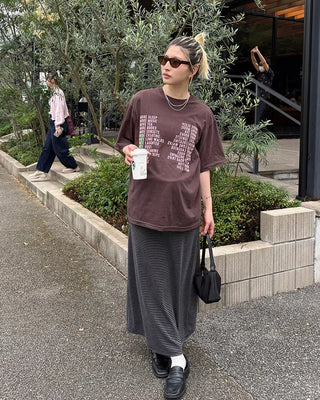 Arch Lettering Loose Half T-Shirt