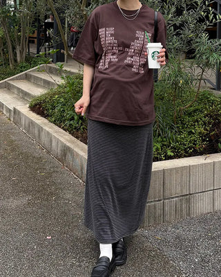 Arch Lettering Loose Half T-Shirt
