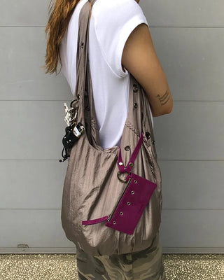Eyelet Round Nylon Bag