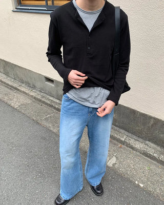 (Unisex) Flare Fit Denim Pants