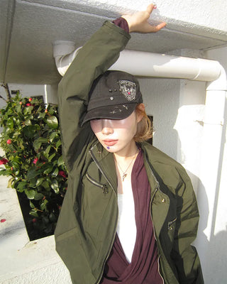 Zip-fly nylon jacket