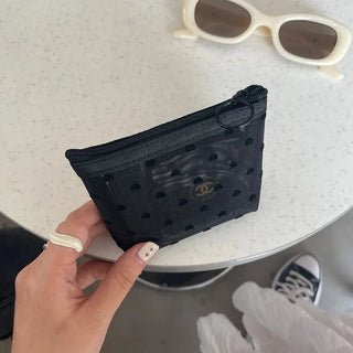 Heart Mesh Mini Pouch