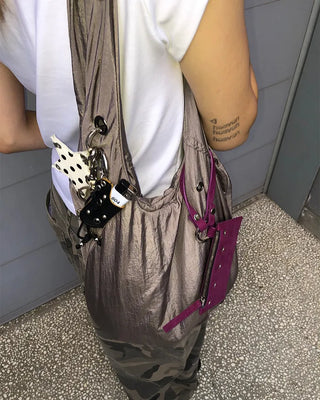 Eyelet Round Nylon Bag