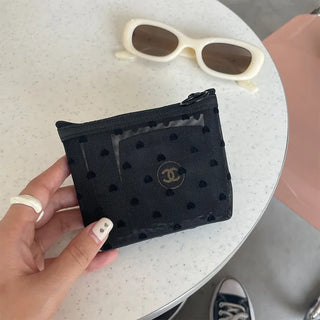 Heart Mesh Mini Pouch