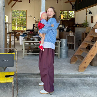 (Unisex) Parachute Wide Fit Cotton Pants