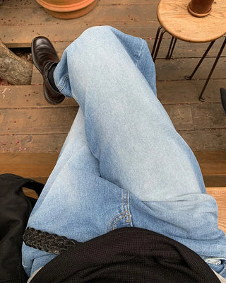 (Unisex) Flare Fit Denim Pants