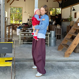 (Unisex) Parachute Wide Fit Cotton Pants