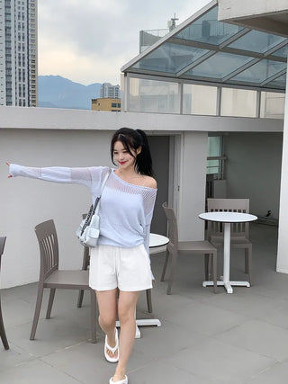 Wave sheer net mesh knit (5 colors)