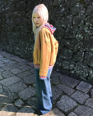 Suede crop jacket