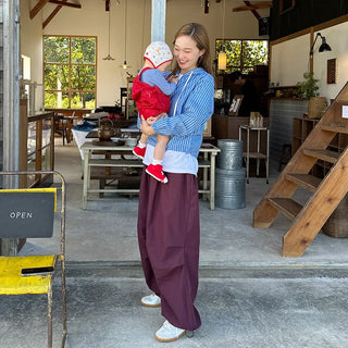 (Unisex) Parachute Wide Fit Cotton Pants