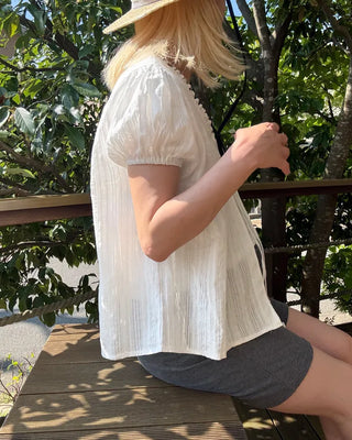 Easy High-Waisted Ribbed Shorts