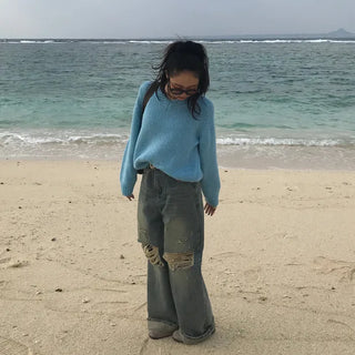 Vivid V-neck knit