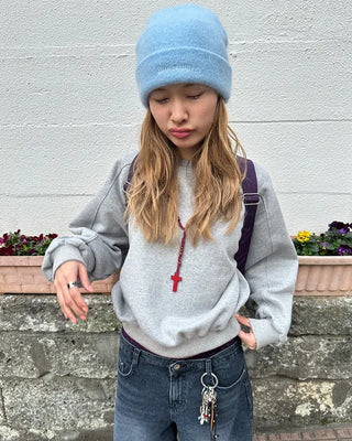 Saddle Shoulder Fleece Lined Sweatshirt