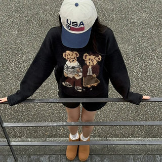Two-Bear Round Knit