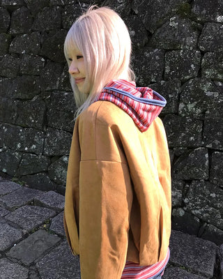 Suede crop jacket