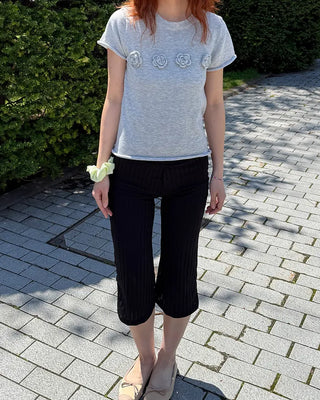Striped leggings bootcut pants