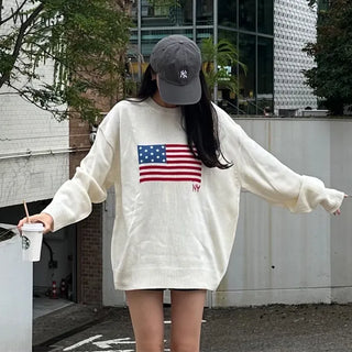 (Unisex) USA Logo Oversized Knit