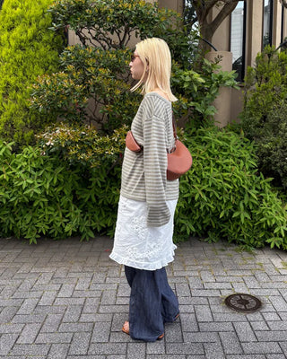 Punching Jacquard Flower Easy Skirt
