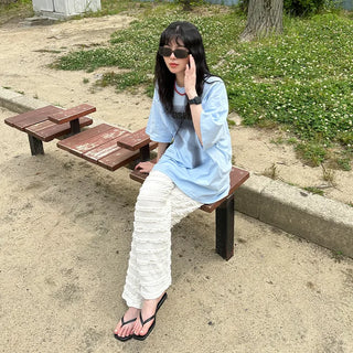Lace waistband pants