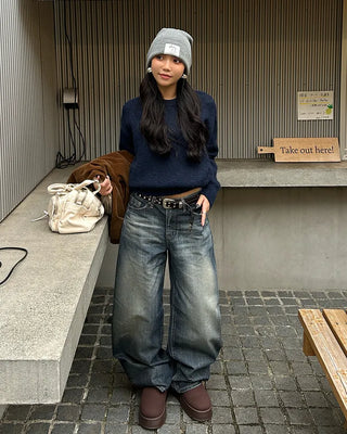 Wool round knit