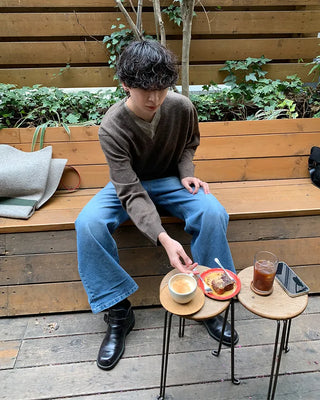(Unisex) Flare Fit Denim Pants