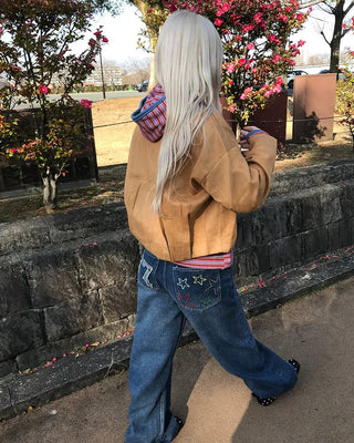 Suede crop jacket